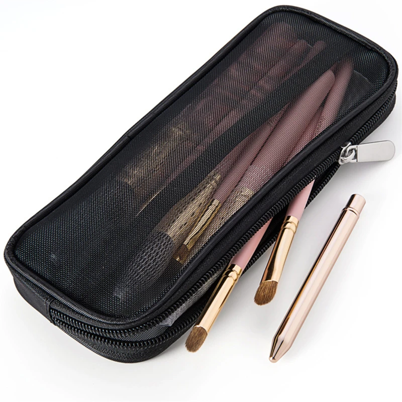 Makeup Brush Travel Case Cosmetic Toiletry Bag Organizer for Men Women Beauty Tools Mesh Kit Pouch Wash Storage Accessories 1