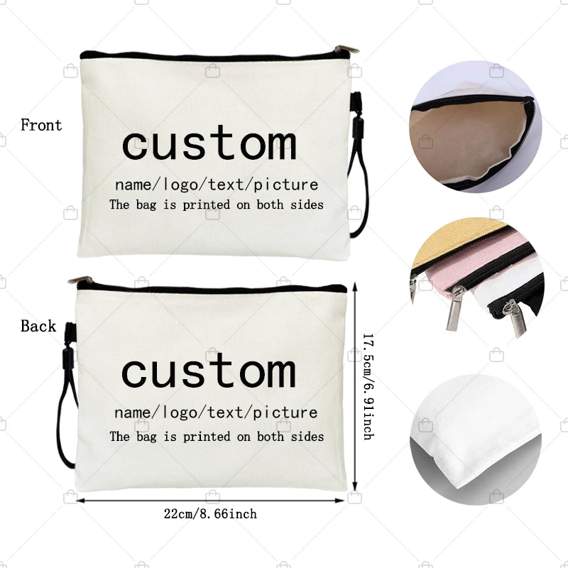 Graphic makeup pouch